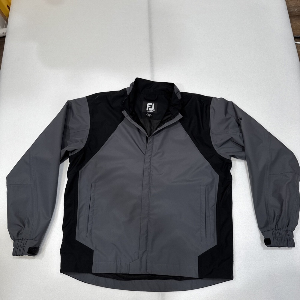 FootJoy FJ Windbreaker‎ Golf Jacket Dryjoys Men's Size Medium Full Zip Black